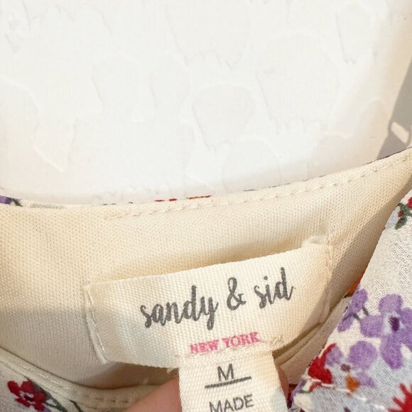 Sandy & Sid Ditzy Floral Chiffon Maxi Dress Boho Cottagecore Y2K Peasant Medium - Picture 6 of 11